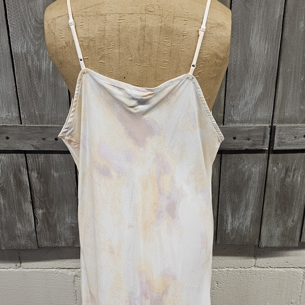 A New Day Cream Purple Sleeveless Maxi Dress Size Large With Slits On Sides - Picture 4 of 10